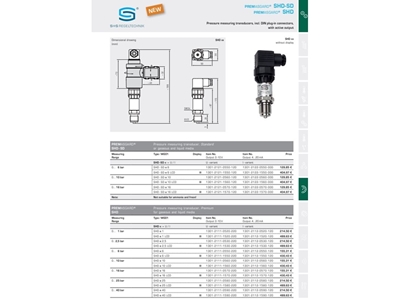 2.5 Bar Pressure Measuring Transducers - 2