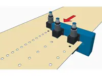 Machine de perforation de trous de film macro à mouvement pneumatique à 3 unités (Ø 0,5-50 mm)