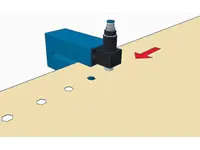 Machine de perforation de trous de film macro à mouvement pneumatique à 1 unité (Ø 0,5-100 mm)