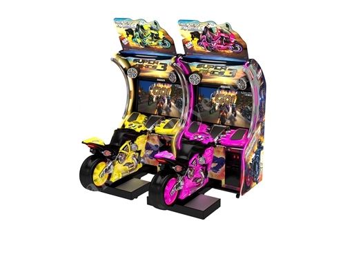 Machine de jeu de course Super Bikes 3 à 3 écrans