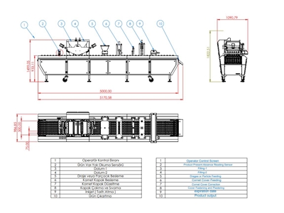 Machine de remplissage et d'emballage de cornets au chocolat à double couleur avec 6 buses - 1