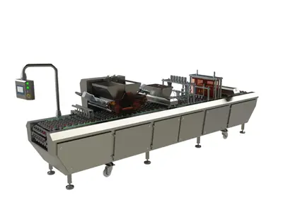 6 Nozzles Double Color Chocolate Cornet Filling And Packaging Machine İlanı