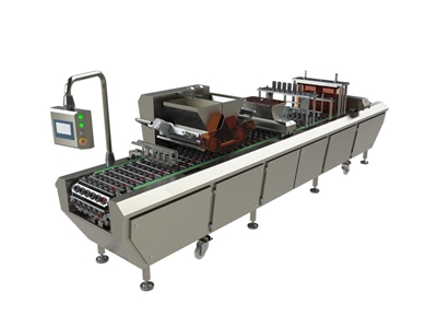 Machine de remplissage et d'emballage de cornets au chocolat à double couleur avec 6 buses - 7