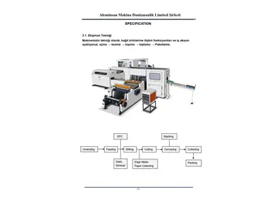 A4-Papierherstellungslinie A4-Format Papier-Schneide- und Verpackungsmaschine