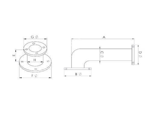 593 mm Hammadde Kurutucu Makine Dirseği