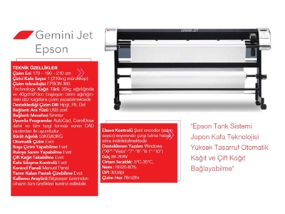 210 cm (2 Kartuş) Plotter Makinası - 0