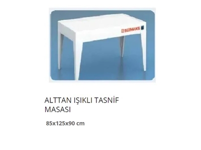 85x125x90 cm Alttan Işıklı Tasnif Masaları - 0