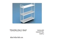 Confectionery Rack with Mesh Sides and Wheels 60x145x160 cm - 0
