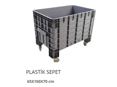 65x100x70 cm Plastic Basket Trolley