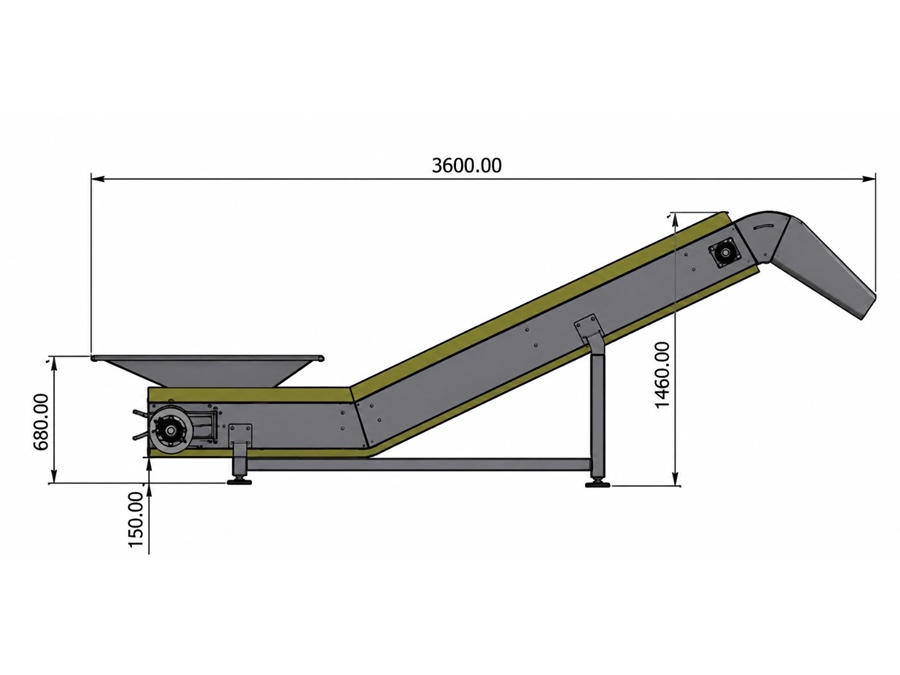 1500 kg/saat Gıda Elevatörü