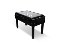 Schwarzer Designtisch mit Glas für Tischfußball - 2
