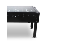 Schwarzer Designtisch mit Glas für Tischfußball - 4