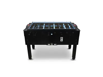 Table de baby-foot électronique design T noire en fer
