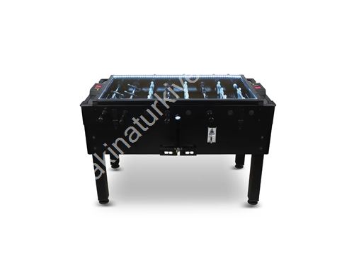 Table de baby-foot électronique design T noire en fer