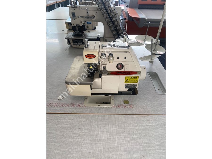 Head Motorized 4 Thread Pocket Hem Overlock Machine
