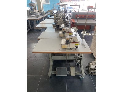 Head Motorized 4 Thread Pocket Hem Overlock Machine - 3