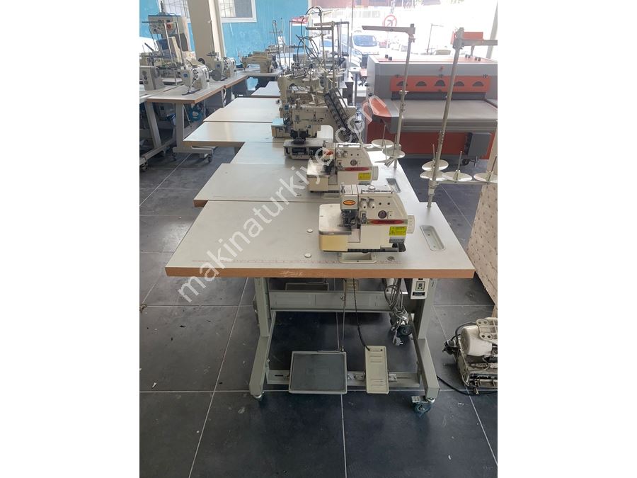 Head Motorized 4 Thread Pocket Hem Overlock Machine