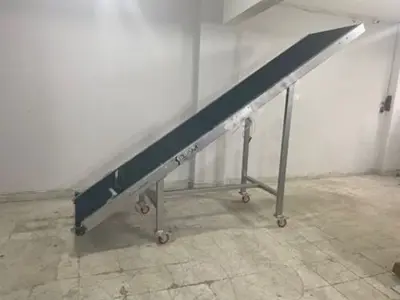 10 Cm Width 3.5 M Length Wheeled Grip Pvc Belt Conveyor