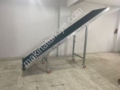 10 Cm Width 3.5 M Length Wheeled Grip Pvc Belt Conveyor
