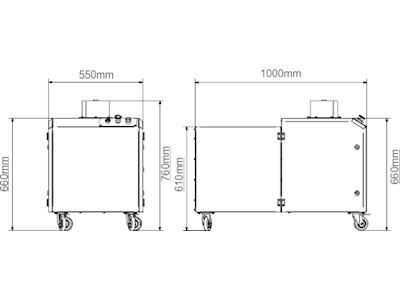 160 mm 2 Metre Tek Kollu Toz ve Kaynak Dumanı Emme Makinası - 5