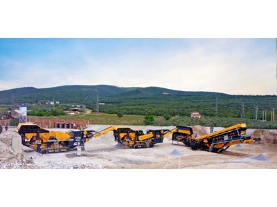 250-350 Ton/Saat Mobil Paletli Çeneli+Darbeli Kırıcılı Ve Titreşimli Elek Kombinasyonlu Konkasör - 3