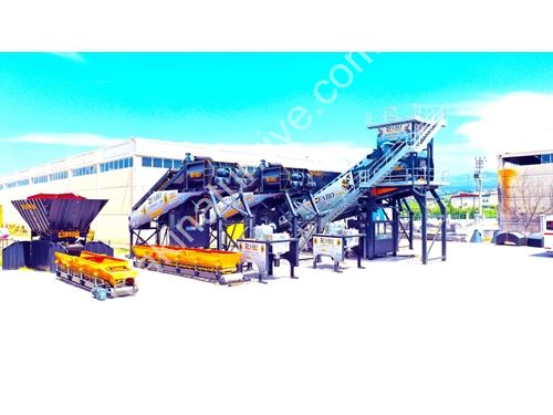 Mobile Pallet Jaw + Impact Crusher and Vibrating Screen Combination 250-350 Tons/Hour