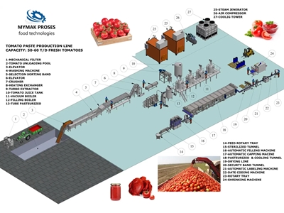 Produktionslinie für 60 Tonnen/Tag Tomatenmark  - 1