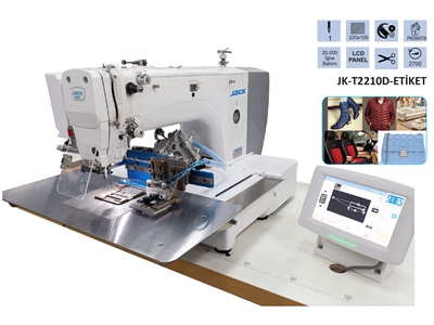 Jack Jk-T2210d-Etiket Şekil Dikiş Makinesi (İşleme) 220X100 (Etiket Dikiş) - 0
