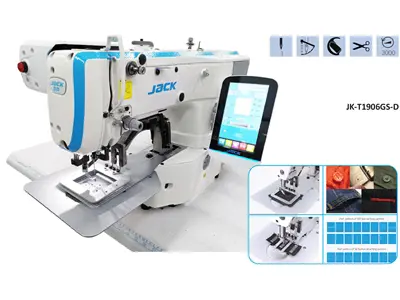 Jack Jk-T1906gs-D Shape Sewing Machine (Processing) 60X50 Boxer Rubber (2 Foxes)