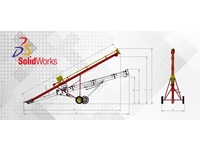⌀16.5 (8200mm) Tail Shaft Driven Agricultural Spiral Conveyor" - 1