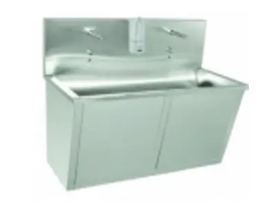 160x65x115 cm 2-Piece Doctor Hand Washing Unit with Knee and Elbow Control or Photocell