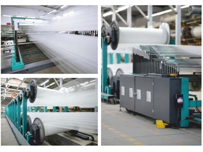 Ourdissoir combiné de 3600 mm pour tissage - 1