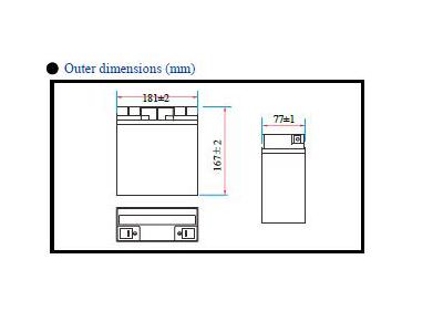 12 Volt / 18 Ampere Trockenbatterie - 3