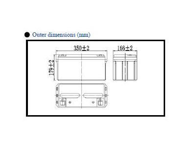 12 Volt / 65 Amp Dry Type Battery - 4