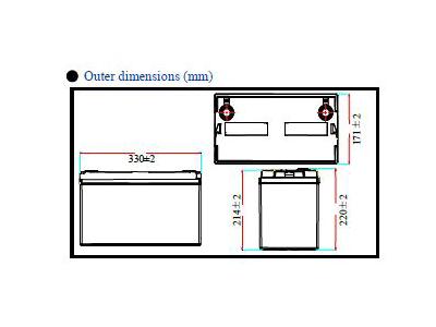 12 Volt / 100 Amper Kuru Tip Akü - 4