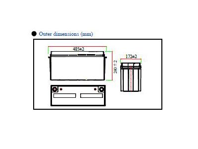 Batterie sèche 12 volts / 150 ampères - 4