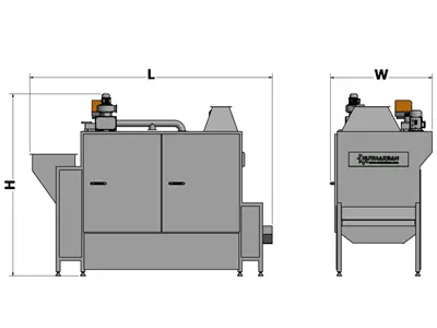 30-130 Kg / Saat Kuruyemiş Kavurma Makinası