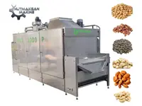 150-750 Kg/h Fındık, Fıstık, Antep Fıstığı, Çekirdek, Badem, Kaju Kuruyemiş Kavurma Makinası