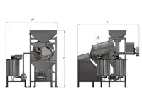 60-130​​​​​​​ Kg / Saat Tam Otomatik Kuruyemiş Soslama Ve Tuzlama Makinası İlanı