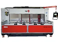 Manuel Yüklemeli CNC Üç Kafalı Yatay Cam Delme Makinası
