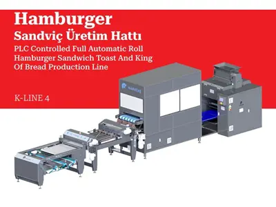 10.000 Adet/Saat PLC Kontrollü Tam Otomatik Hamburger ve Sandviç Ekmekği Üretim Hattı
