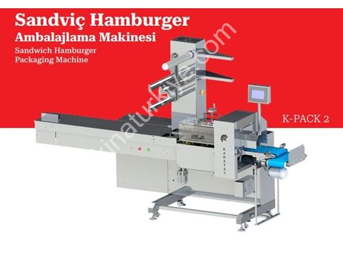 120 Paket/Dakika Servolu Sandviç Hamburger Ekmek Paketleme Makinası