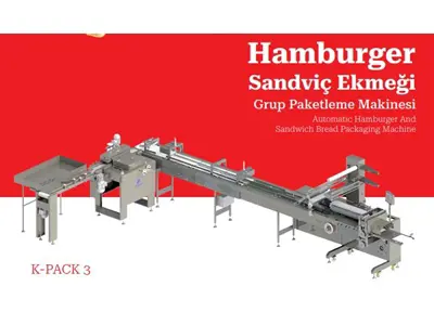 20 Adet/Dakika Tam Otomatik Hamburger Sandviç Ekmeği Paketleme Makinası