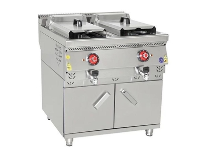 12+12 Liter Elektrische Fritteuse mit Schrank - 0
