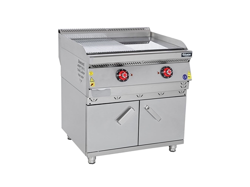 80x90x85 cm elektrischer Grill mit flacher Platte und Schrank