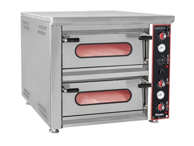 4+4 Çift Katlı Elektrikli Pizza Fırını - 0