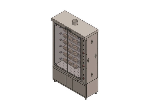 124x50x163 cm 7/35 Vitrinelectric Chicken Rotisserie Machine