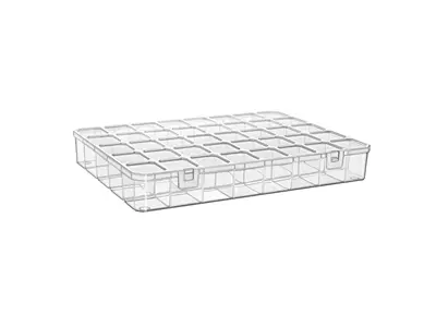 40 Compartment Large Clear Necklace Ring Bead Jewelry Box Organizer Plastic Box 4