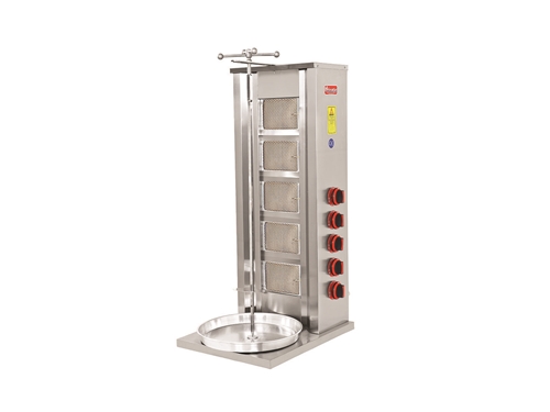 53x73x104 cm 5 Radiant Top Motorized Gas Doner Machine