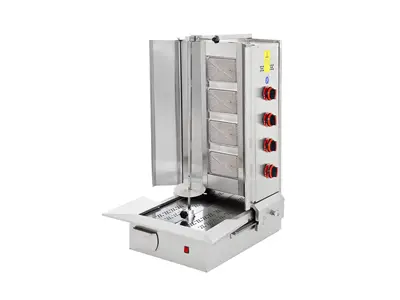 Machine à doner à gaz avec moteur inférieur de 60 x 70 x 107 cm et 4 radians